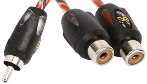 Stinger si42yf car stereo premium 4000 series rca (1) m to (2) f adapter cable