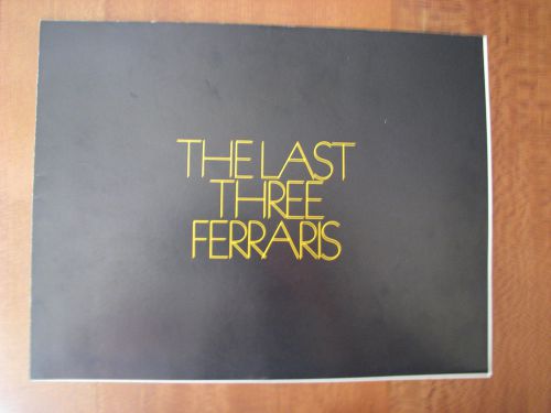 Ferrari folder~"the last three" ferraris/w price list ~"there is no alternative"