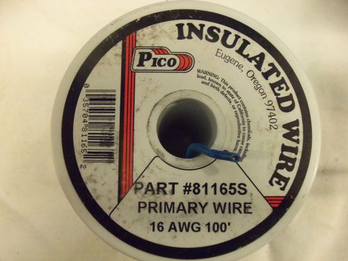 Blue primary wire, insulated.  16 awg. 100 feet