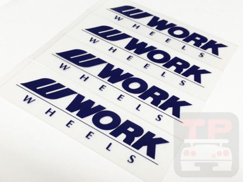 W20 work wheels disc stickers x4 decal blue 3.9 x 1.2 inch 4 set 130008
