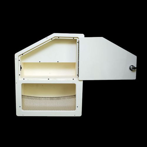 Scout 191387-20-8167 off white starboard boat cabinet storage hatch / box