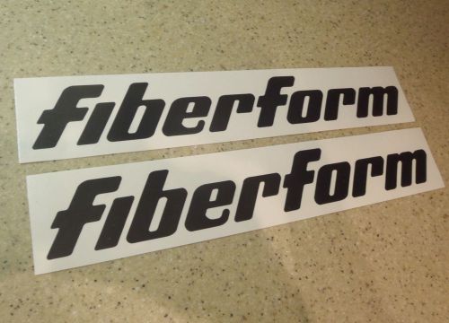 Fiberform vintage boat decal black 15" die-cut 2-pk free ship + free fish decal!