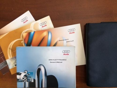 2002 audi tt roadster owners manual set with case