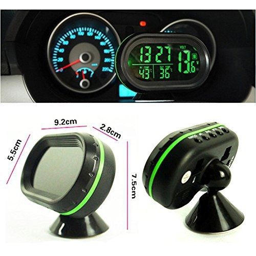 Nihao® car voltage 12v digital monitor temperature thermometer battery alarm