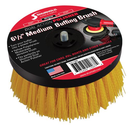 Shurhold 6- 1/2;" medium brush f/dual action polisher -3206