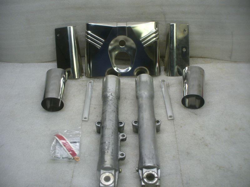 Harley 00-05 flstc/flstf lower fork legs/front & rear tin panels & slider covers