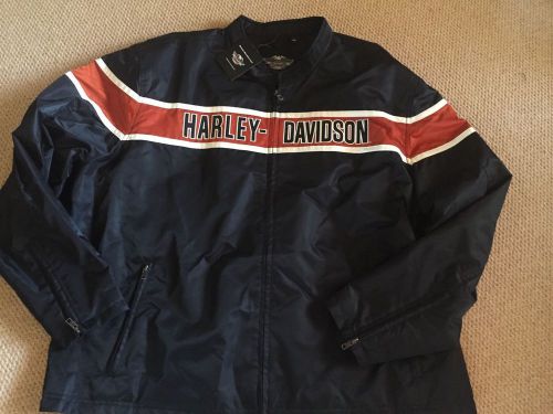 Nwt!!!harley-davidson 4xl-generations jacket men's 98537 black light weight