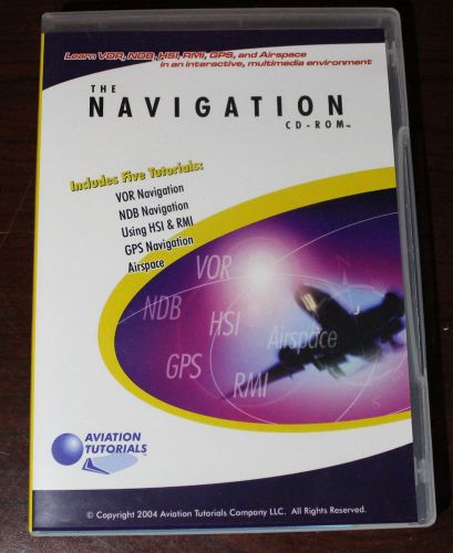 Navigation cd-rom by aviation tutorials software vor ndb hsi rmi gps simulator