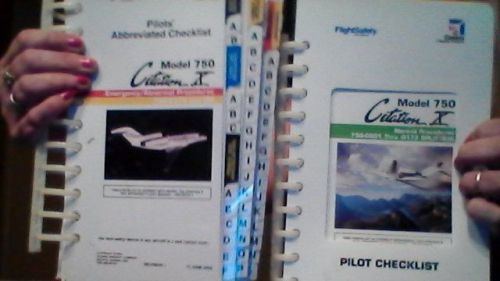 Flight safety, cessna  citation x flight manuals and check lists model 750