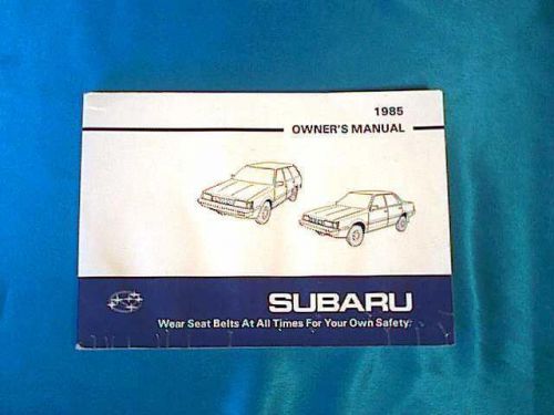 1985 subaru owners manual * free shipping
