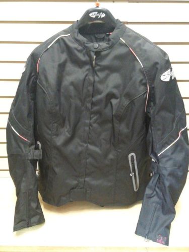 Joe rocket luna diva 1 motorcycle womens jacket new black pink lined 16-18 2xl