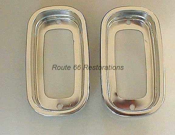 1960 1961 1962 1963 1964 1965 1966  chevy gmc truck rear tail bezels pair new