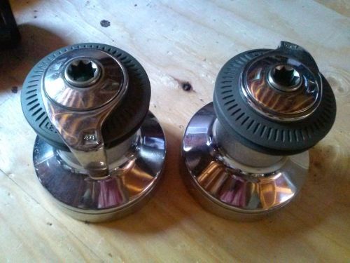 Self tailing lewmar st44  chrome pair new jaws kit