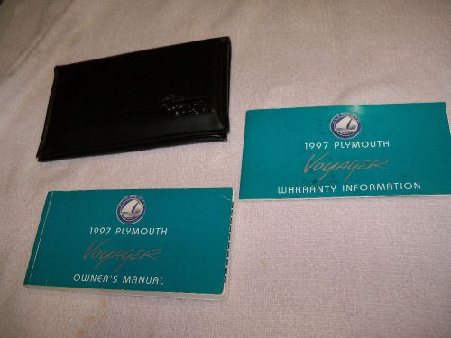 1997 plymouth voyager owner&#039;s manual 3/pc.set &amp; black dealer case. free s