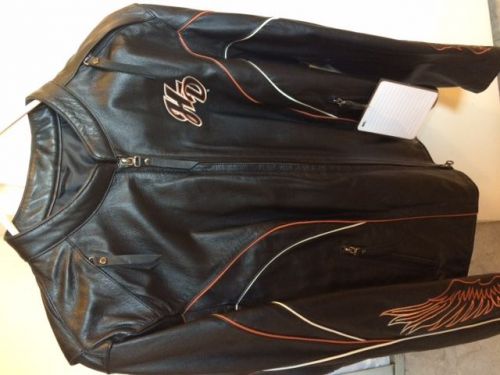 New harley davidson women&#039;s 1w leather jacket- nr embroidered