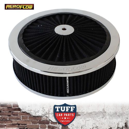 Aeroflow chrome full flow air cleaner assembly 9” x 2-34” with washable filter