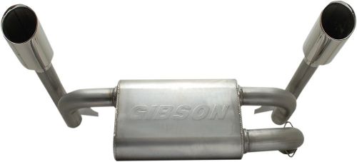 Gibson 98016 side x side powersports slip on exhaust stainless dual