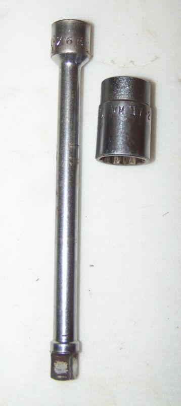 Mac tools 3/8" drive 6" extension bar x6e & vm 17-2 12 pt 1/2 inch drive socket
