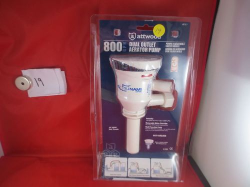 Attwood marine 4672-7 t800 tsunami livewell bait tank aerator pump dual outlet