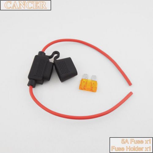 1pc 5 amp atc blade fuse &amp; waterproof fuse holder kit for car auto rv boat truck