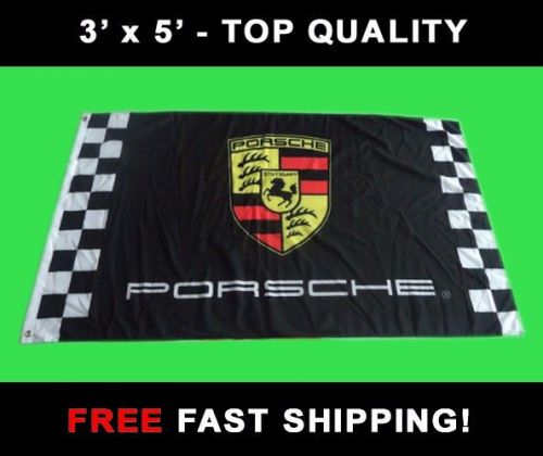 Porsche racing flag - new 3&#039; x 5&#039; banner - 911 cayman boxster spyder - free ship