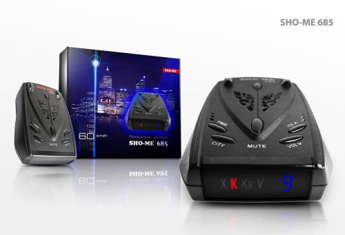 Sho-me 685 brand new hi-end radar/laser detector total band protection 360º