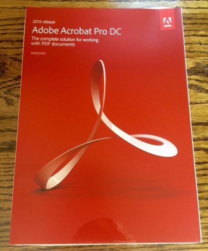 Adobe acrobat pro dc 2015 release for windows - new!! sealed box bpn: 65258094