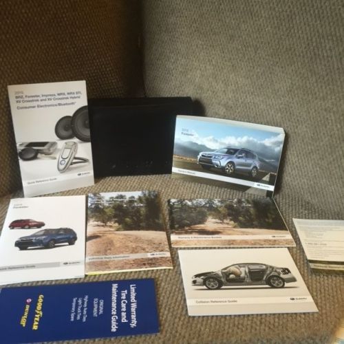 2015 subaru forester owners manual set with warranty/service guide &amp; case
