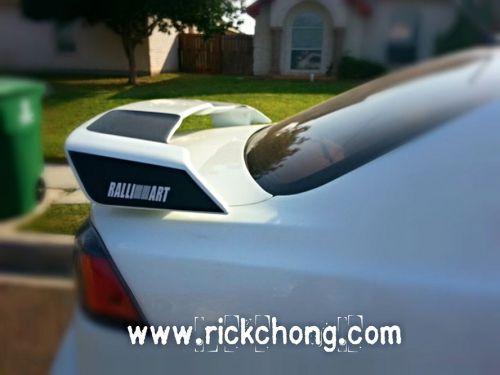 2008 to 2016 mitsubishi lancer short spoiler side stickers ralliart logo 02 pcs