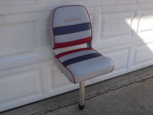 Nice gruman/etc red-grey-blue bass boat/ski boat/fish boat/etc seat &amp; pedestal