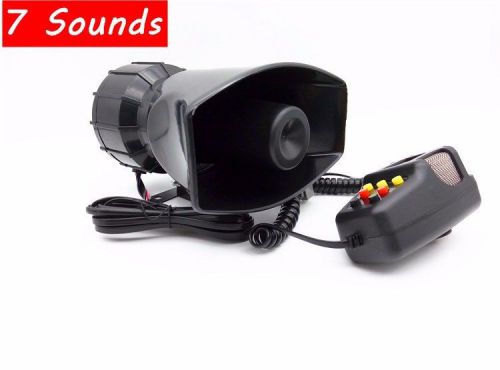 7 sound style car warning siren alarm police ambulance loudspeaker with mic 100w