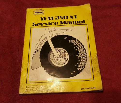 1985 yamaha yfm 350 xt, original yamaha service repair shop manual used oem atv