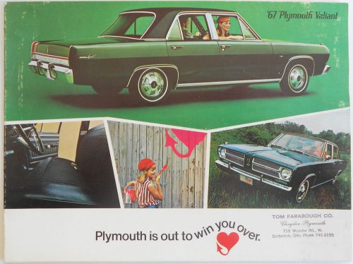 1967 original plymouth valiant sales brochure  plymouth is out to win you over