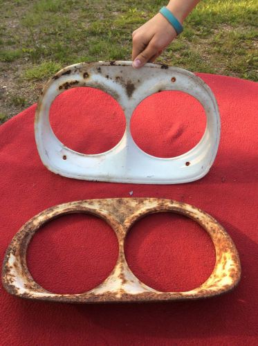 Vintage headlight bezel apache chevrolet truck gmc gm matching pair pick up good