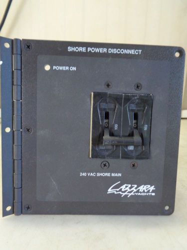 Lazzara shore power disconect panel 5 3/4&#034; x 6&#034; 240vac 100amp