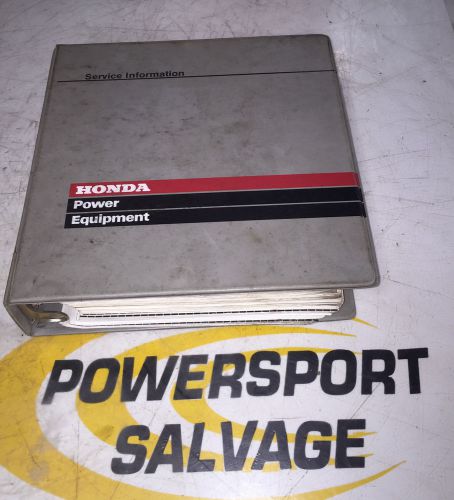 Honda power equipment shop manual specification technical data guide booklet
