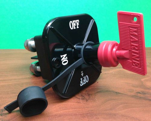 Marine boat heavy duty 4 position battery switch bakelite pom key 1500a int