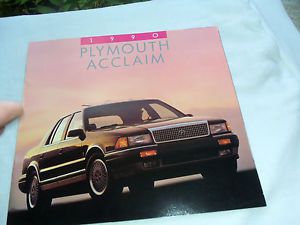 1990 plymouth acclaim - original sales brochure