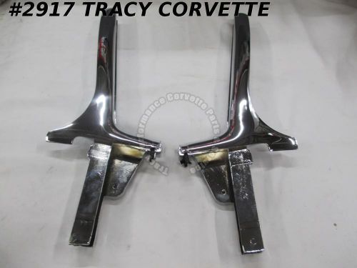 1958 corvette restored original 3754011 3754012 door pillar post/pr /serrations