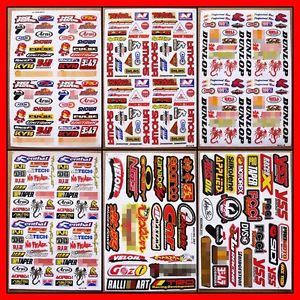 Motocross dirt bike car  racing bike atv helmet truck toy stickers 6 sheets