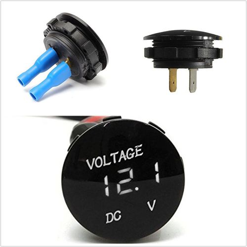 Waterproof 12v white led car boat digital voltage meter gauge display voltmeter
