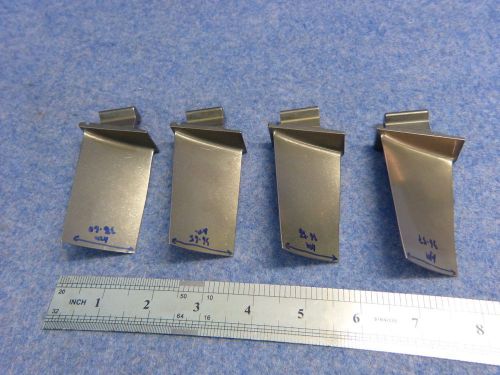 Lot of 4 aviation titanium turbine engine blades 6a4198 only for collectors