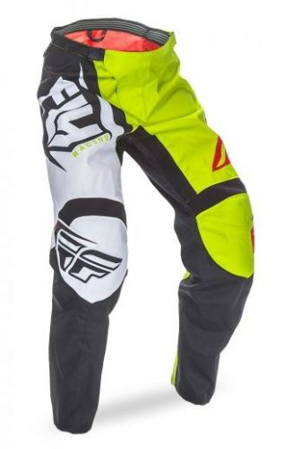 Fly racing f16 2017 mens mx/offroad pants black/lime green/white