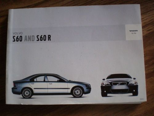 2004 volvo s60 and s60r owners manual - user&#039;s guide