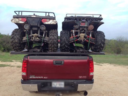 Atv truck bed double carrier rack with 10&#039; loading ramps. frwd facin no trailer.