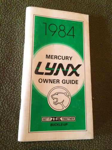 1984 mercury lynx owners manual guide book operating instructions