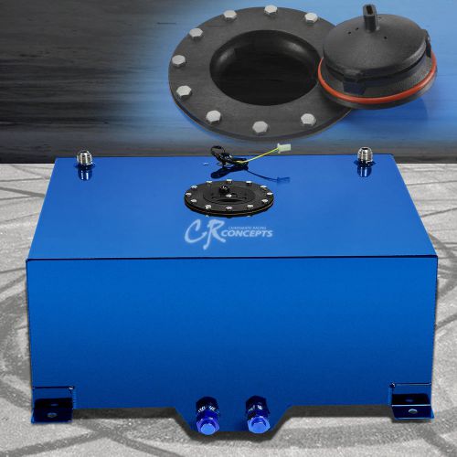 20 gallon blue coated aluminum racing/drifting fuel cell gas tank+level sender