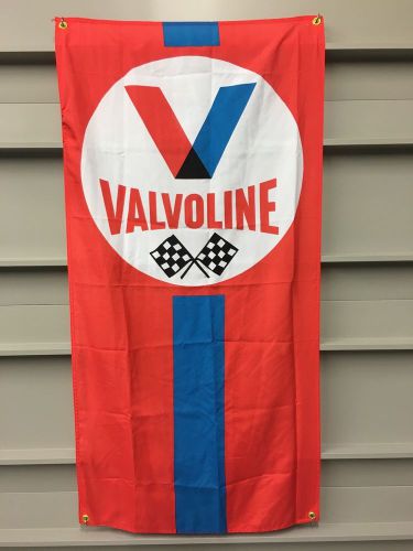 Valvoline oil flag banner ~ ford chevy hot rod v8 trifive mercury dodge mopar 32