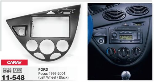 Carav 11-548 2din car radio dash kit panel for ford focus 1998-04 left wheel blk