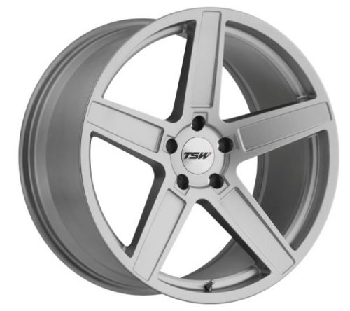 20x8.5 tsw ascent 5x112 rims +20 titanium silver wheels (set of 4)